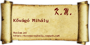 Kővágó Mihály névjegykártya
